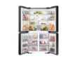 Picture of BESPOKE T Style Black Glass French Door Refrigerator, 602L Net Capacity