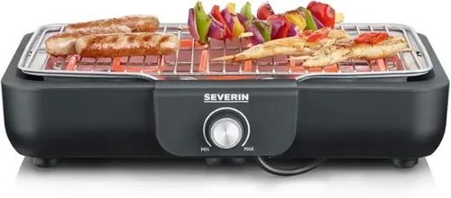 Picture of Severin  Electric Grill with Stainless Steel Cooking Mesh, for Indoor and Outdoor Use