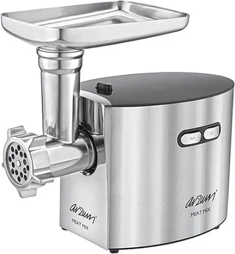 Picture of Arzum Meat Grinder 1500W 3 Functions Stainless Steel 3 Discs Silver Color