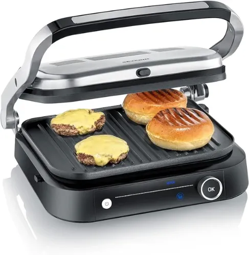 Picture of Severn Grill with 7 Automatic Programs, 1800 Watts, Black/Silver