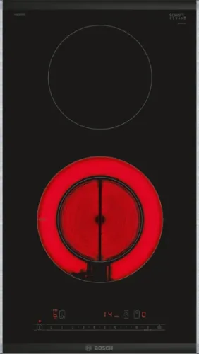 Picture of Bosch PKF375FP2E Series 6 Domino Electric Ceramic Hob 30 cm with PowerBoost