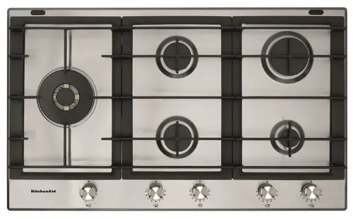 صورة موقد غاز مدمج 90 سم من الحديد الزهر iXelium S.Steel/KHMP5 86510