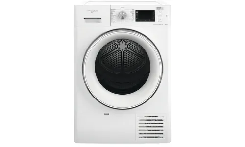 صورة مجفف ملابس ويرلبول FFT D 9X3X GCC بمكثف ومضخة حرارية، سعة 9 كجم، فئة A+++، لون أبيض، بتقنية FreshCare
