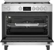 Picture of Beko Gas Cooker 90 cm 5 Burners Stainless Steel Cast Iron with Fan Cast Iron Pan