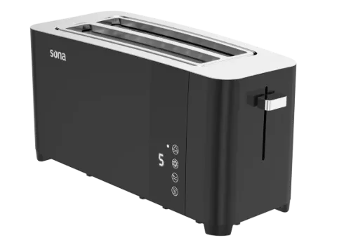 Picture of Sona Toaster 1400W 4 Slices With 7 Roasting Levels And Touch Control Black
