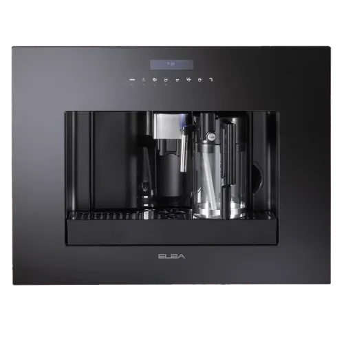 Picture of Elba Fully Automatic Built-in Coffee Cappuccino Maker Black Glass 45cm