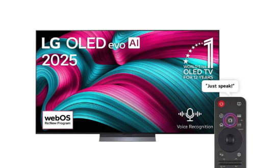 صورة شاشة إل جي 77 بوصة سمارت أوليد إيفو (OLED evo) C5 بدقة 4K ومعدل 144 هرتز - OLED77C56LA (موديل 2025)