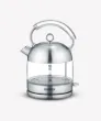 Picture of SEVERIN Retro Glass Kettle, XXL 1.7L Capacity, Powerful and Compact Kettle with High-Quality Retro Design, Electric Kettle, Glass/Polished Stainless Steel, 3459