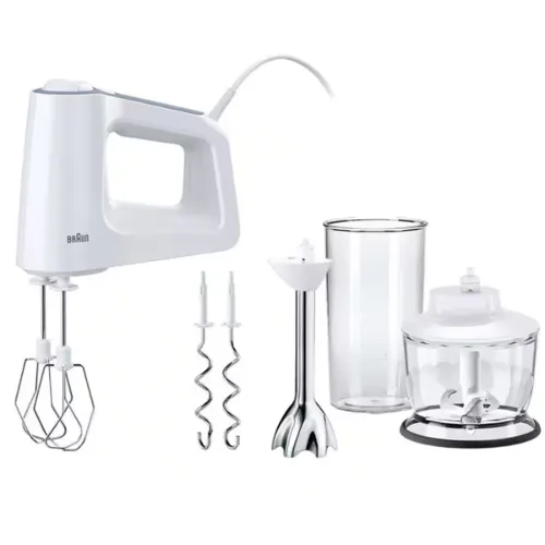 Picture of Braun Hand Mixer 500 W 5 speeds and Turbo With Set of Accessories White
