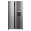 صورة ثلاجة TCL P650SBS / P790SBSGL631 / سعة 650 لتر مزودة بموزع مياه، لون فضي مطفي.