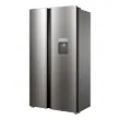 صورة ثلاجة TCL P650SBS / P790SBSGL631 / سعة 650 لتر مزودة بموزع مياه، لون فضي مطفي.