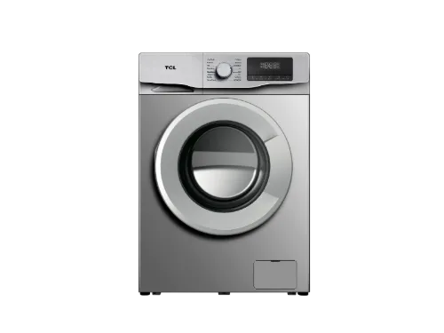 Picture of TCL P608FLD washer, 8 kg capacity at 1200 rpm, Inverter technology, Silver color.