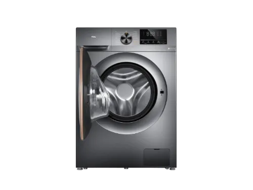 صورة غسالة ومجفف TCL C2110 WDG مع محرك مباشر DD، لون رمادي، تقنية العاكس بسرعة 1200 دورة في الدقيقة، سعة غسيل 10 كجم وسعة تجفيف 6 كجم.