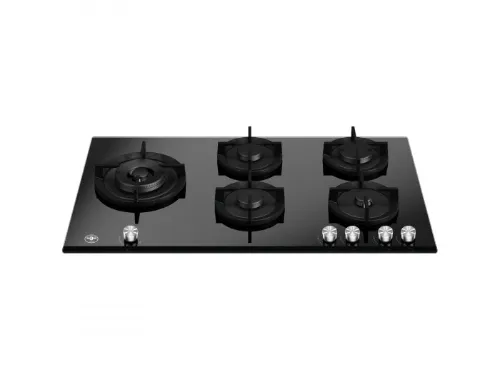 Picture of La Germania 90cm Built-in Gas-on-Glass Hob | Model: P905LLAGGN (Lateral Dual Wok, Black Glass)