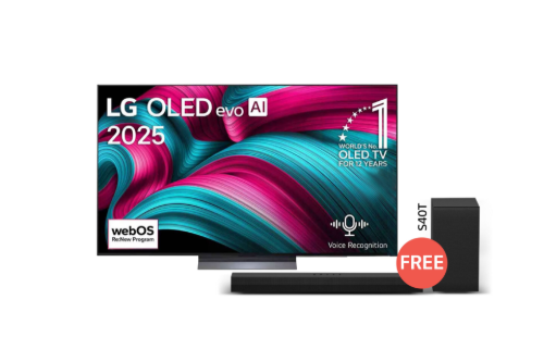 صورة شاشة إل جي 65 بوصة سمارت أوليد إيفو (OLED evo) C5 بدقة 4K ومعدل 144 هرتز
