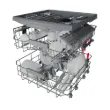 صورة غسالة أطباق Whirlpool WFC 3C33 PF X 8 برامج A+++ سعة 9.5 لتر من الفولاذ المقاوم للصدأ + تنظيف قوي