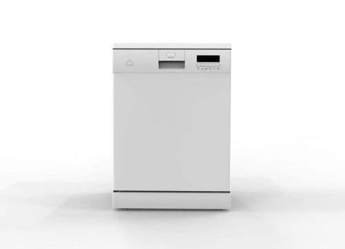 Picture of 8-program white dishwasher with 3 spray arms