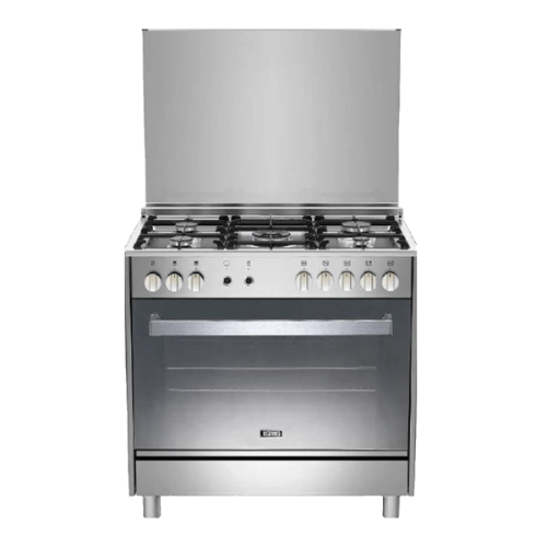 Picture of 90cm oven, 5 burners, full stainless steel, pouring racks