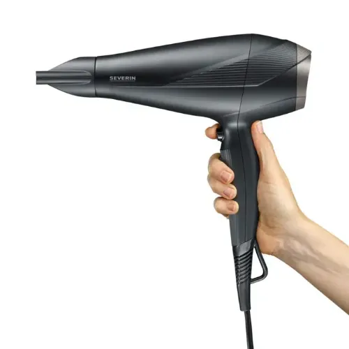Picture of Severin HT-0167 2300W Hair Dryer with Ionic Technology, Air Diffuser with Focus Nozzle — Black/Silver
