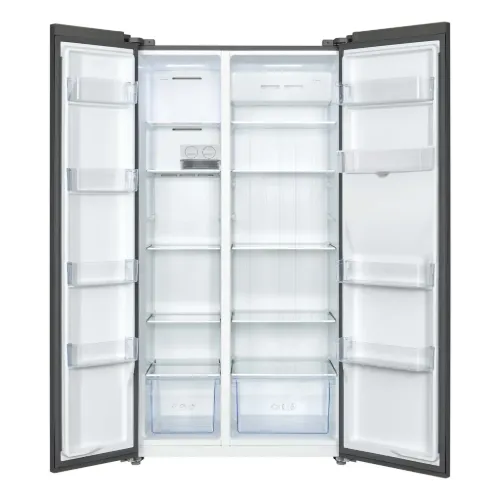 Picture of TCL P650SBS / P790SBSGL Refrigerator, 631/650 liter capacity with water dispenser, matte silver color.