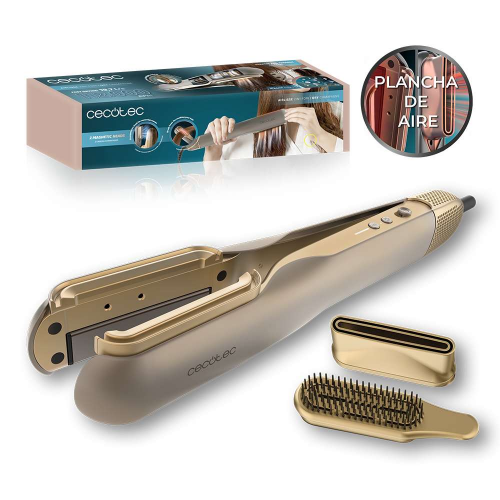 صورة مملس ومجفف الشعر سيكوتيك بامبا إير ليس 2 في 1 فورس دراي شامبين (Cecotec AirLisse 2in1 ForceDry Champagne)