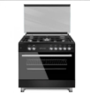 Picture of CONTI 90x60 cm 5-Burner Free-Standing Gas Cooker, Black | CGC 953 FC BK (119L Oven & Cast Iron)