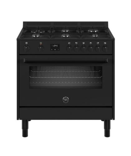 Picture of Bertazzoni Master Series 90cm 5-Zone Induction Dual Fuel Cooker | MPL96L1ETNC (Nero Black)