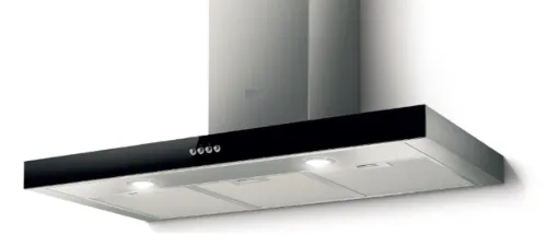 Picture of Elba 90 cm Wall Cooker Hood - Black Glass with Max Airflow 800 m³/h