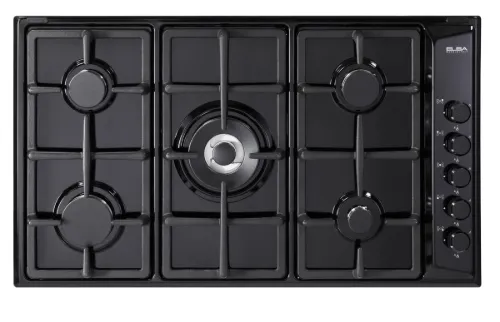 Picture of Elba 90 cm Built-In Gas Hob - 5 Burners with Black Cast Iron Grids