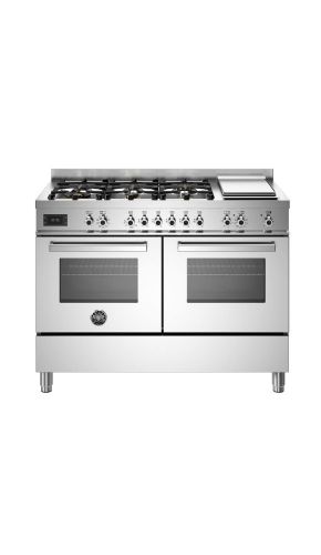 Picture of Bertazzoni Cooker with 6 Brass Burners, Grill and Electric Oven – PRO126G2EXT