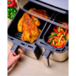 Picture of Tefal Dual Easy Fry & Grill Stainless Steel Air Fryer - 8.3L Dual Zone, 8 Programs, Stainless Steel