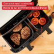 Picture of Tefal Dual Easy Fry & Grill Stainless Steel Air Fryer - 8.3L Dual Zone, 8 Programs, Stainless Steel