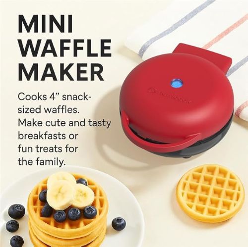 Picture of Nutricook Mini Waffle Maker – Red – NC-WM100R