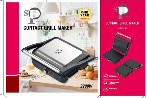 Picture of SP Tech Stainless Steel Electric Grill 2200W – 4 Slices – SPGR-107