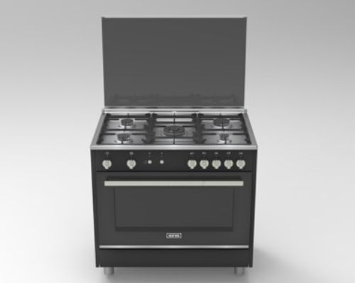 Picture of Ignis Gas Cooker 90 cm – 2 Fans, Cast-Iron Pan Supports, Black – G 1961 MB F2 CCE