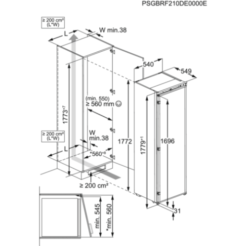 Picture of AEG Built-in Refrigerator – 310 L – TK7DS181ES