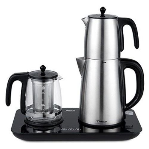 Picture of Trisa Tea Maker Set – Tea Time Party – Kettle 1.7L + Warming Plate + Glass Teapot