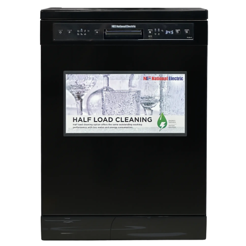 Picture of National Electric 6-Program 2-Basket Dishwasher, 12 Place Settings, Black