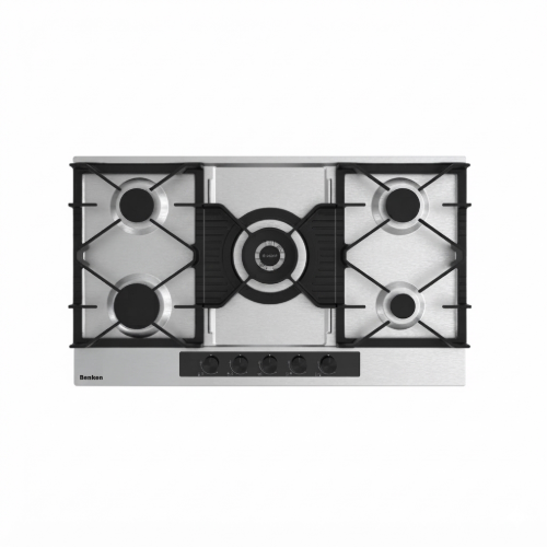 صورة مسطح غاز بلت إن بنكون Spider – 90 سم – 5 شعلات – ستانلس ستيل – BN-HKR6G2W/LUXURY