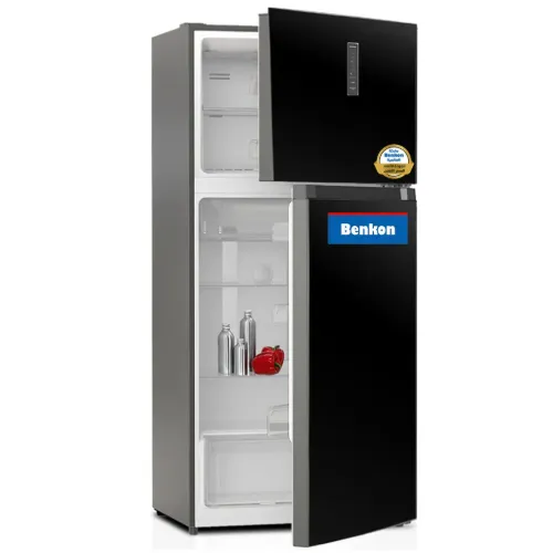 Picture of Benkon Two-Door Refrigerator – 552 L – No Frost – Black Glass – BEN-RF5881GBK